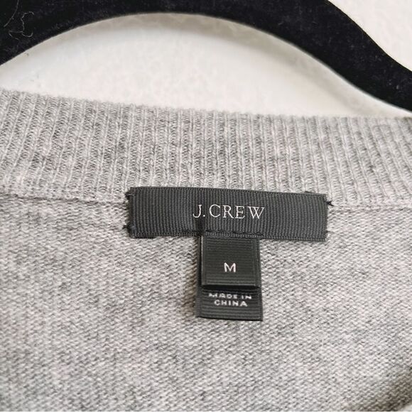 J Crew Ruffle Sleeves Sweater Gray Wool blend - Picture 4 of 5